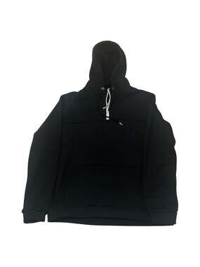 Jingpin Men's Black Quarter Zip Pullover Hoodie with Kangaroo Pocket